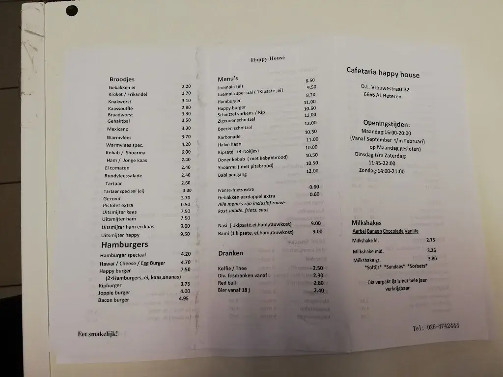 Menu_Mini-restaurant Happy House_Heteren_imagen_2
