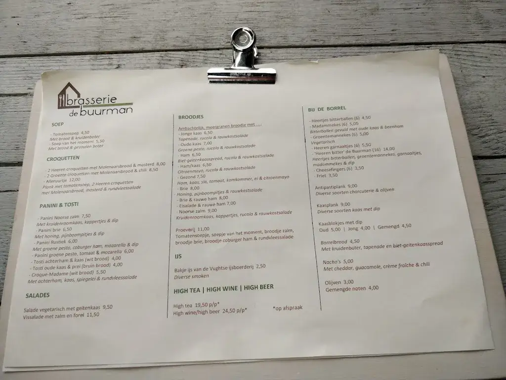 Menü_Brasserie De Buurman_Poederoijen_Bild_1