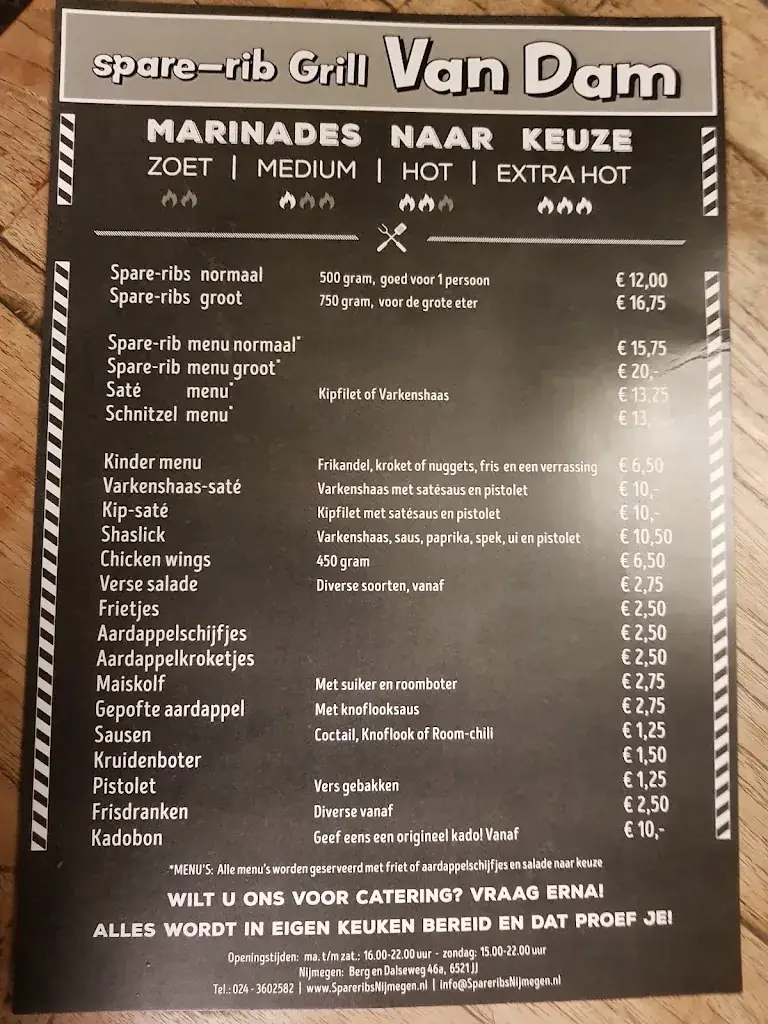 Menu_Spare-Rib Grill Van Dam_Nijmegen_image_3