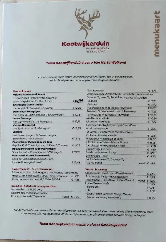 Menu_Pannenkoeken Restaurant Kootwijkerduin_Kootwijk_image_2