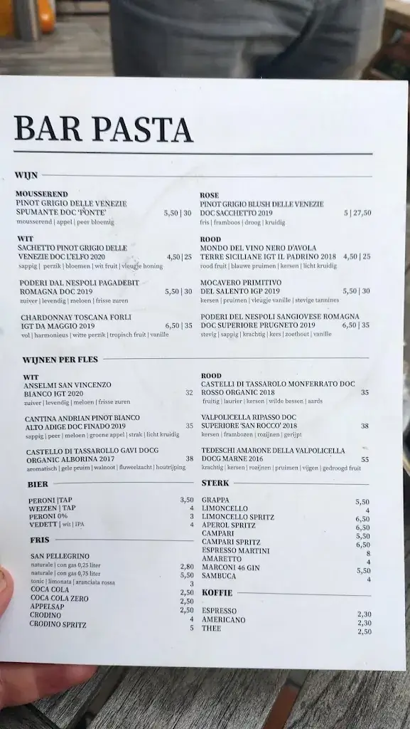 Menu_BAR PASTA 🇮🇹_Nijmegen_image_4