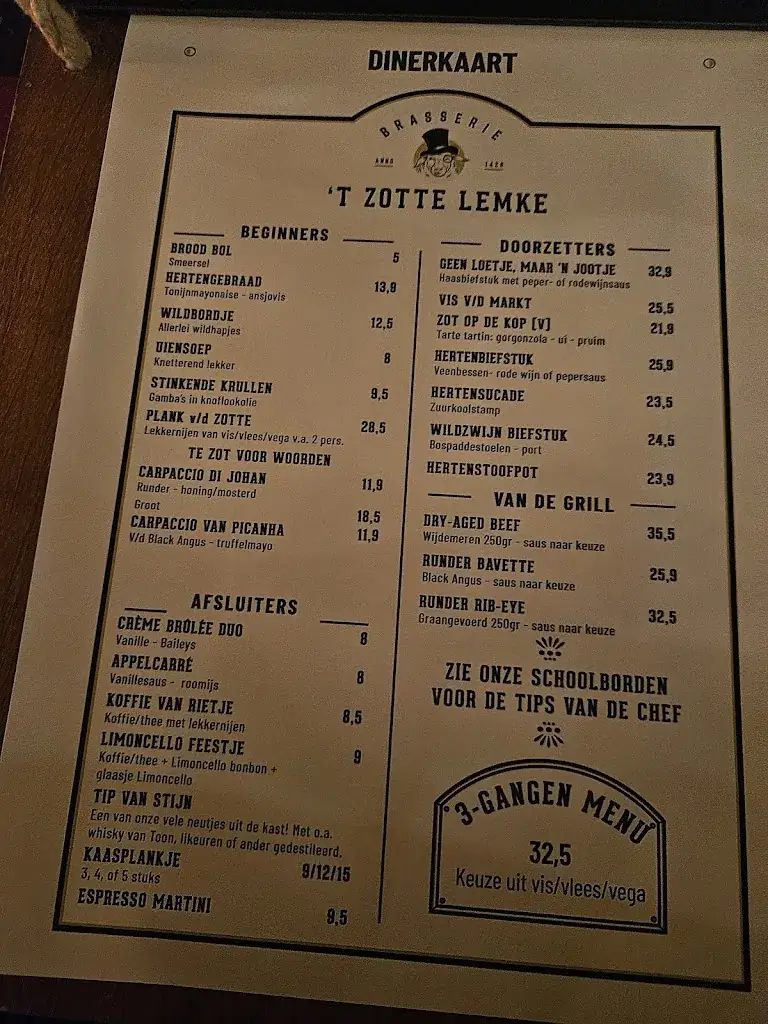 Menu_Brasserie ’t Zotte Lemke_Nijmegen_image_4