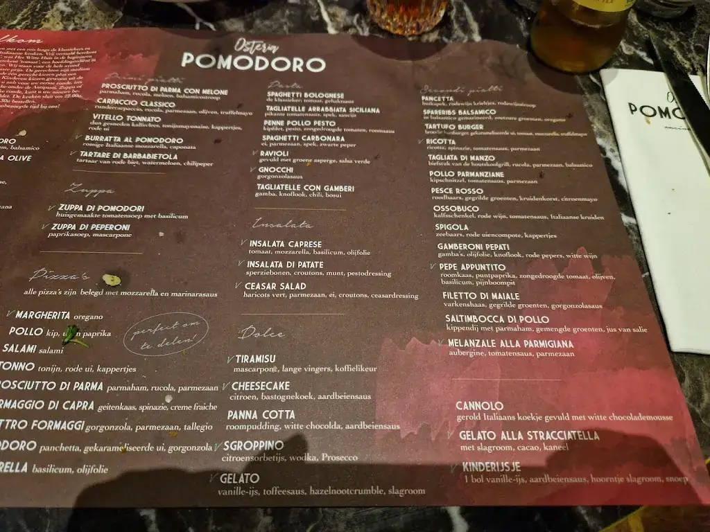 Menu_Osteria Pomodoro_Nijmegen_image_2