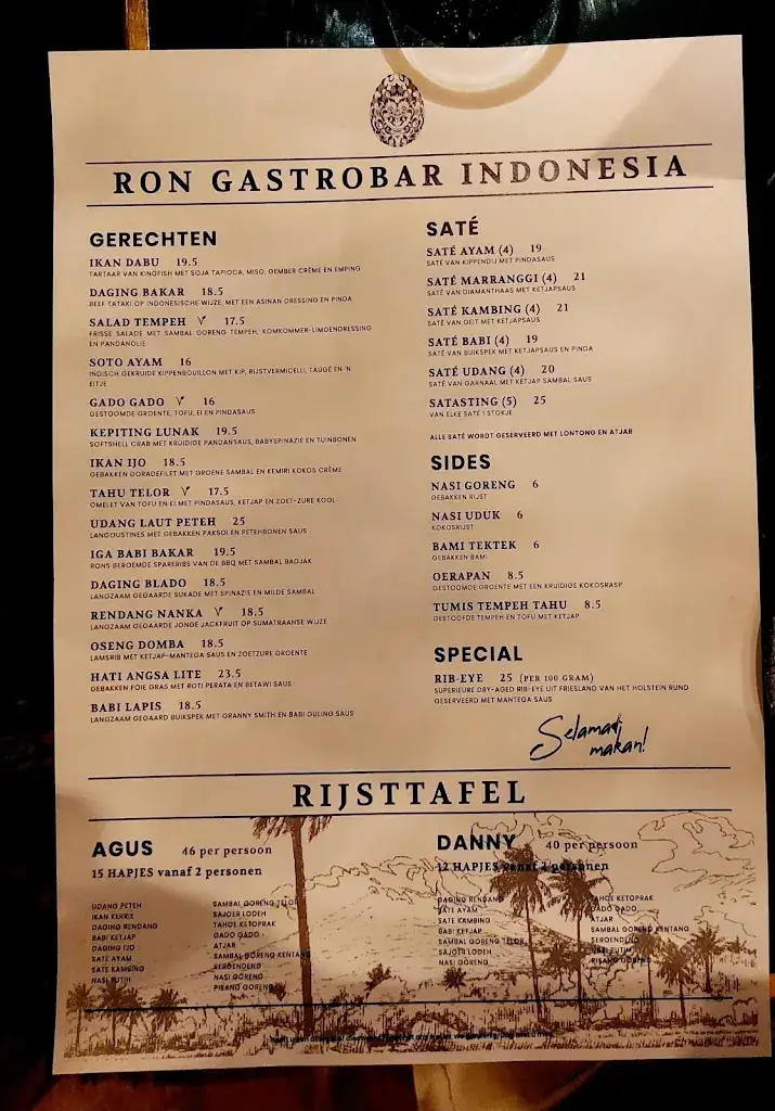 Menu_Ron Gastrobar Indonesia_Laren_image_1