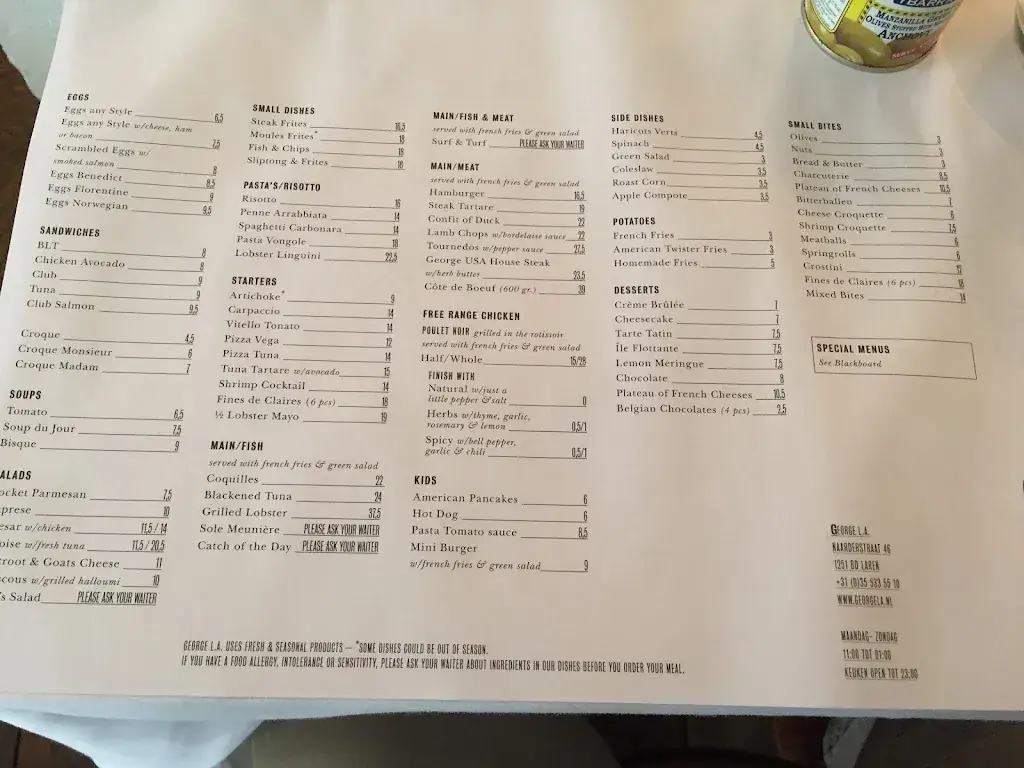 Menu_George L.A._Laren_image_4