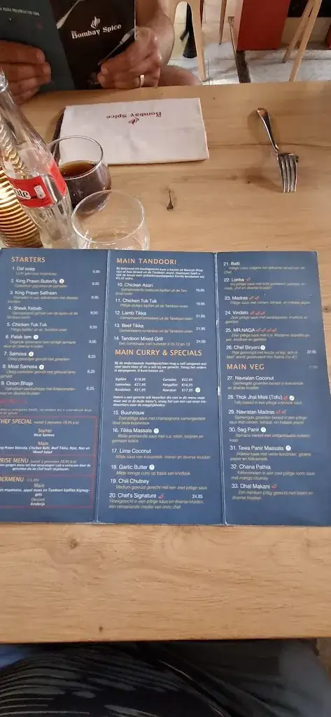 Menu_The Bombay Spice_Hengelo_image_1