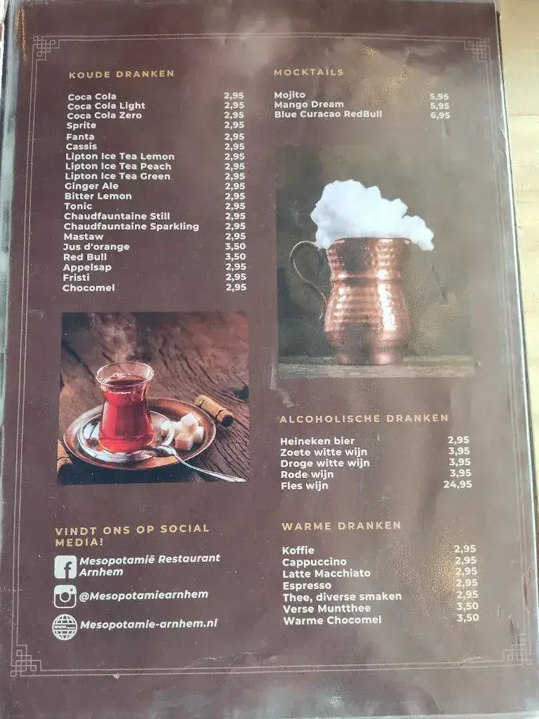 Menu_Mesopotamië Restaurant Arnhem_Arnhem_image_2