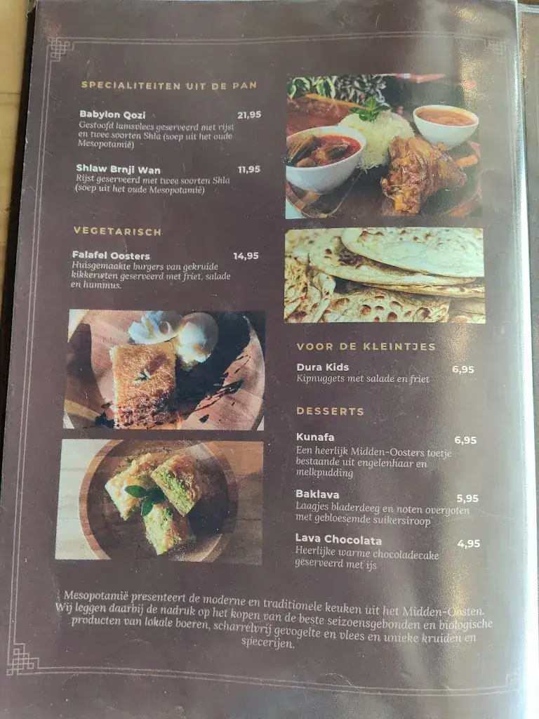 Menu_Mesopotamië Restaurant Arnhem_Arnhem_image_4