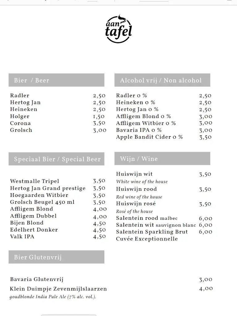 Menu_Sociaal Restaurant 