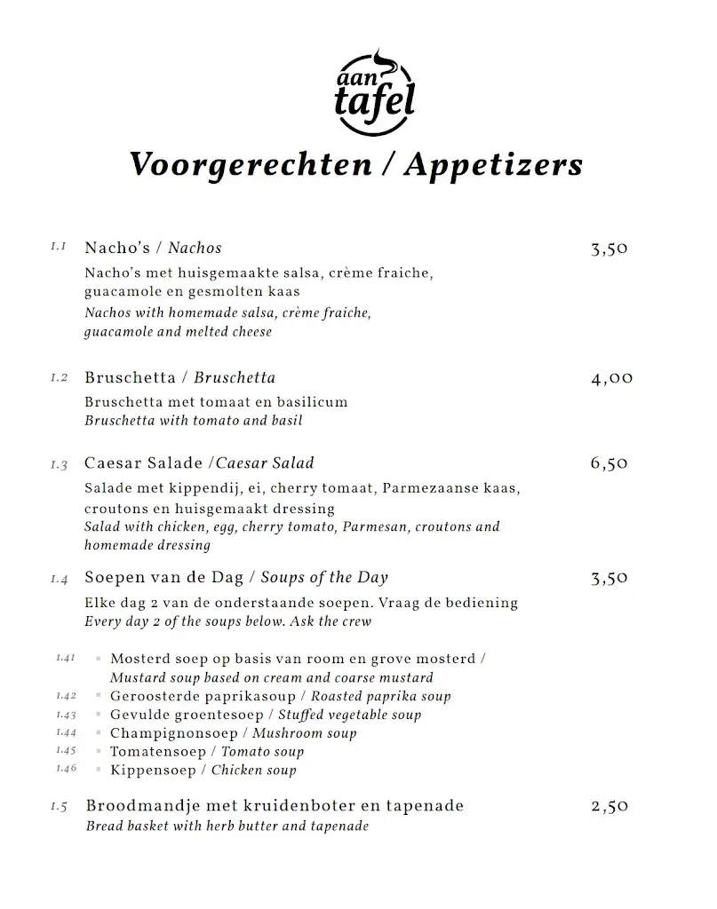 Menu_Sociaal Restaurant 
