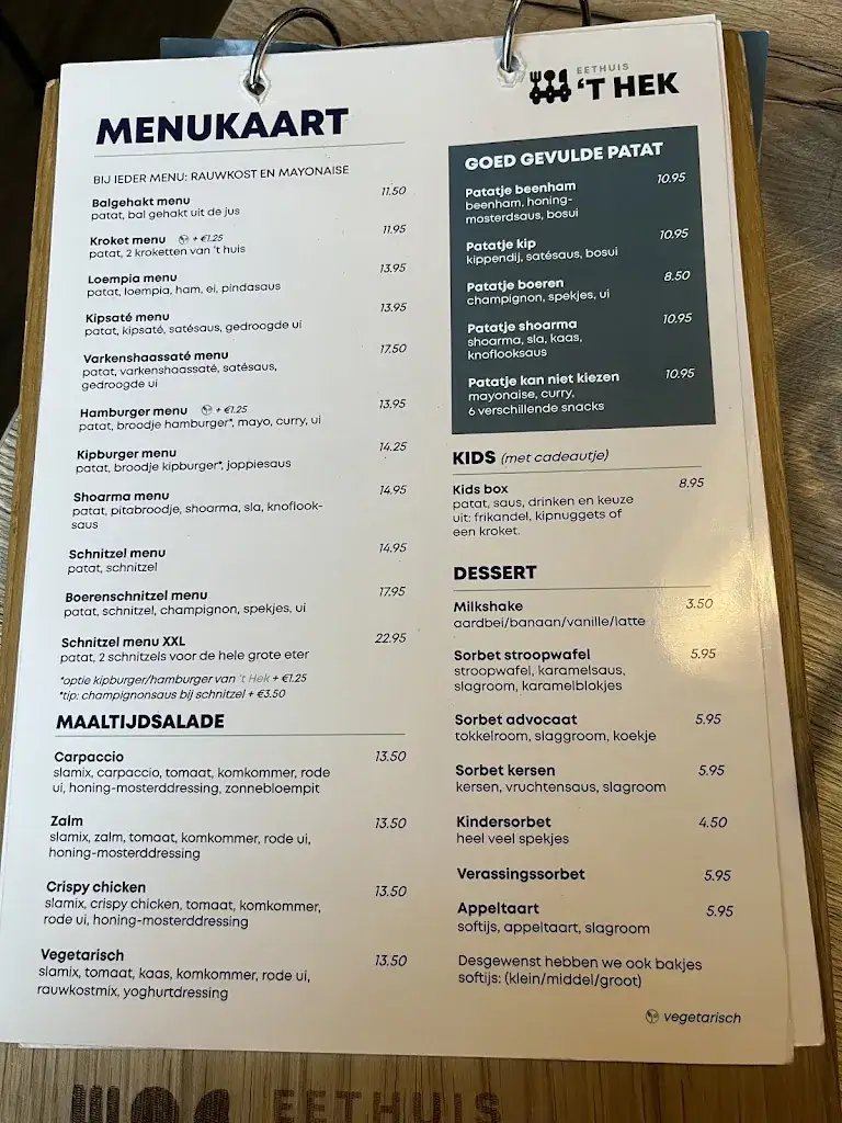 Menu_Eethuis 't Hek_Lunteren_imagen_1