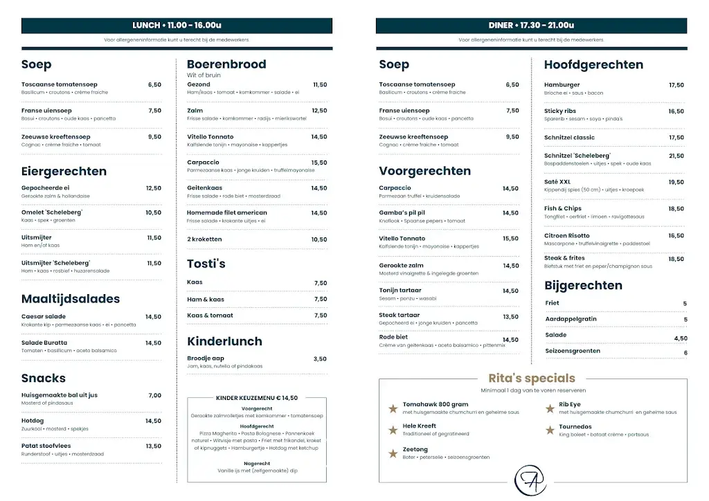 Menu_Restaurant Rita's @ThePark_Lunteren_image_2