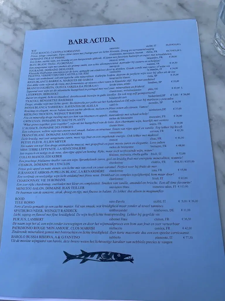 Menu_Restaurant Barracuda Amsterdam_Amsterdam_immagine_2