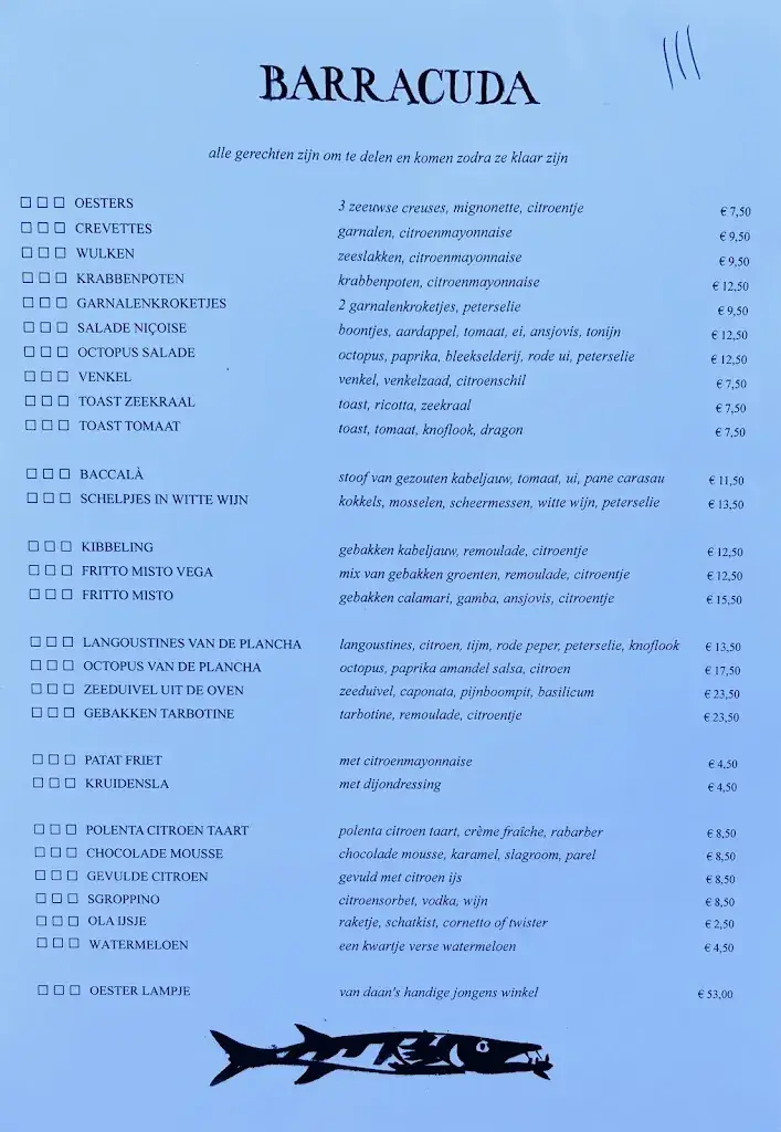 Menu_Restaurant Barracuda Amsterdam_Amsterdam_immagine_3