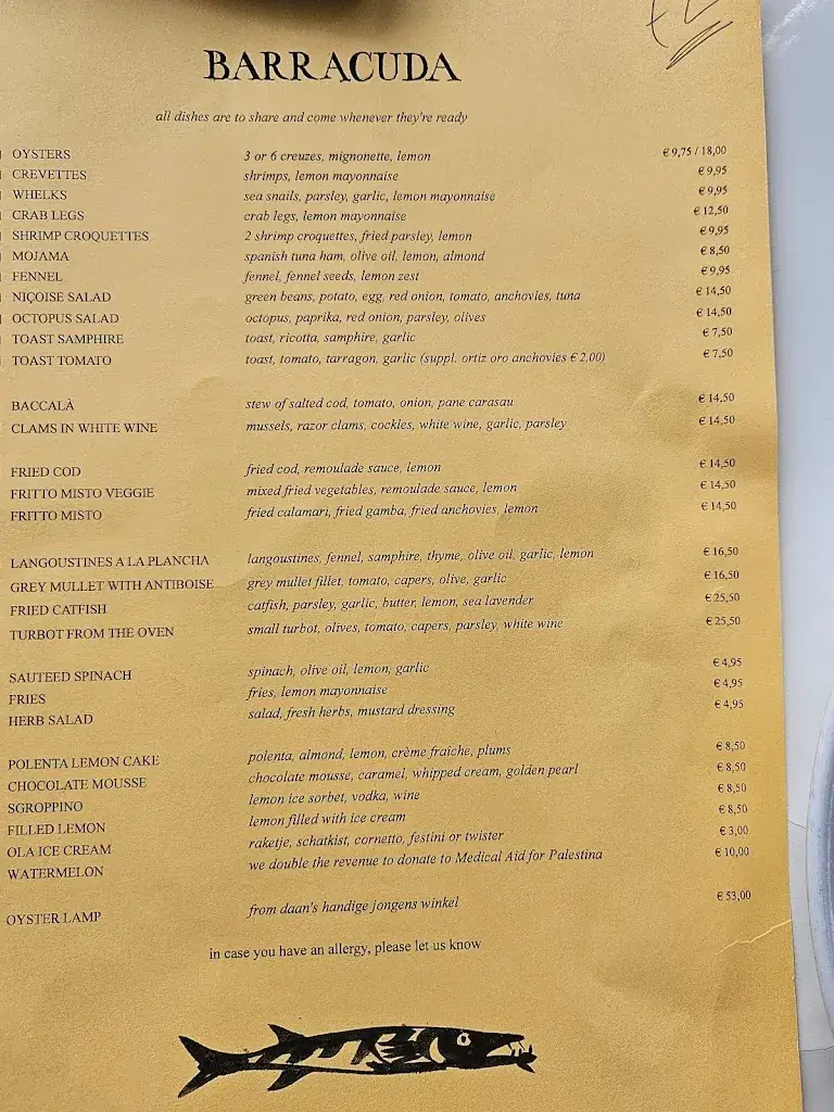 Menu_Restaurant Barracuda Amsterdam_Amsterdam_immagine_4