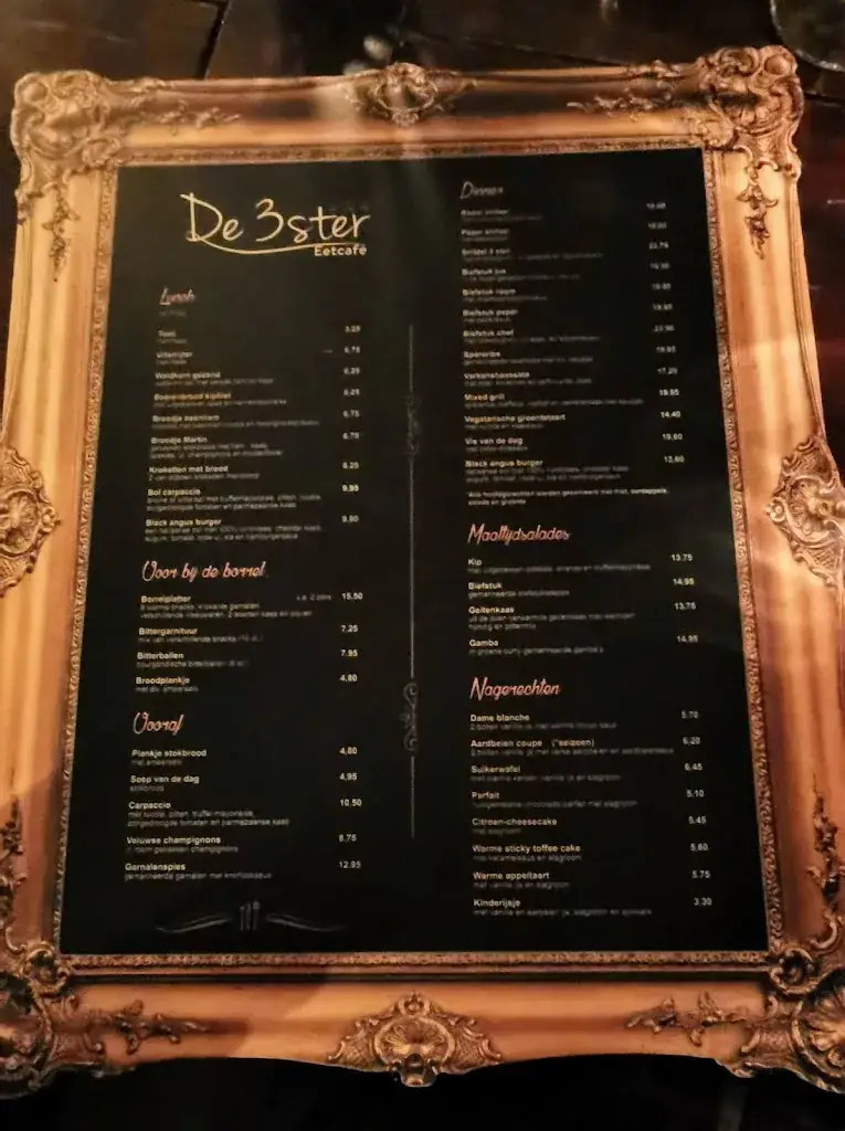 Menu_The Three Star Gastropub_Otterlo_image_2