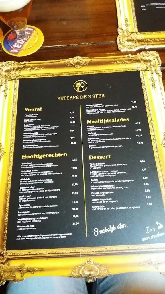 Menu_The Three Star Gastropub_Otterlo_image_3