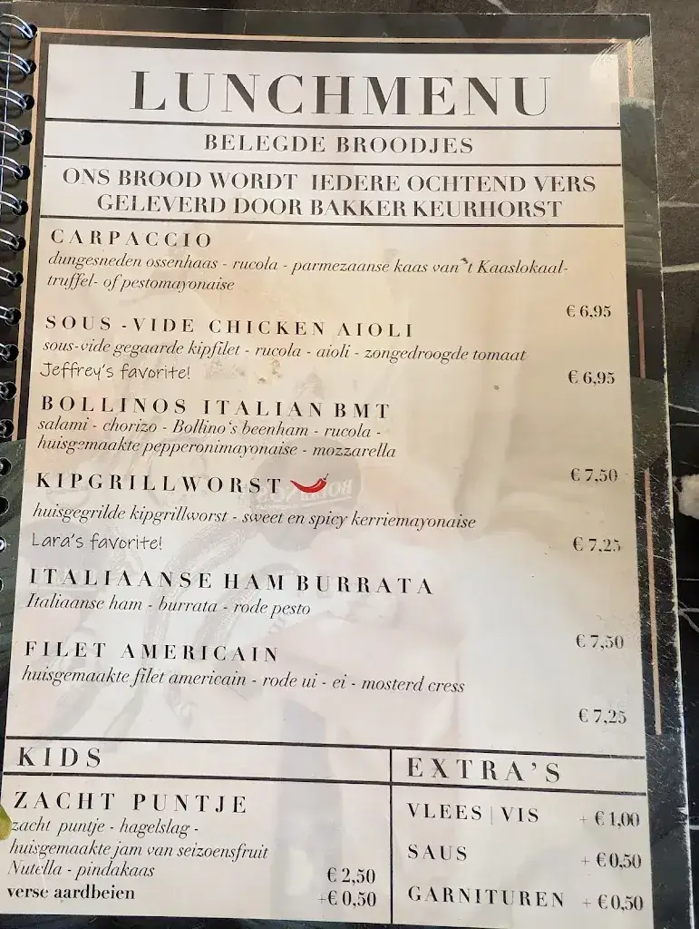 Menü_Bollino's Broodjes_Apeldoorn_Bild_2