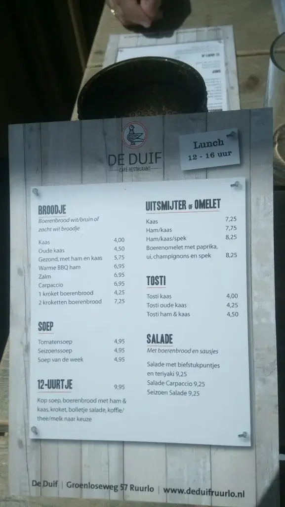 Menu_Café- Restaurant De Duif_Ruurlo_imagen_3