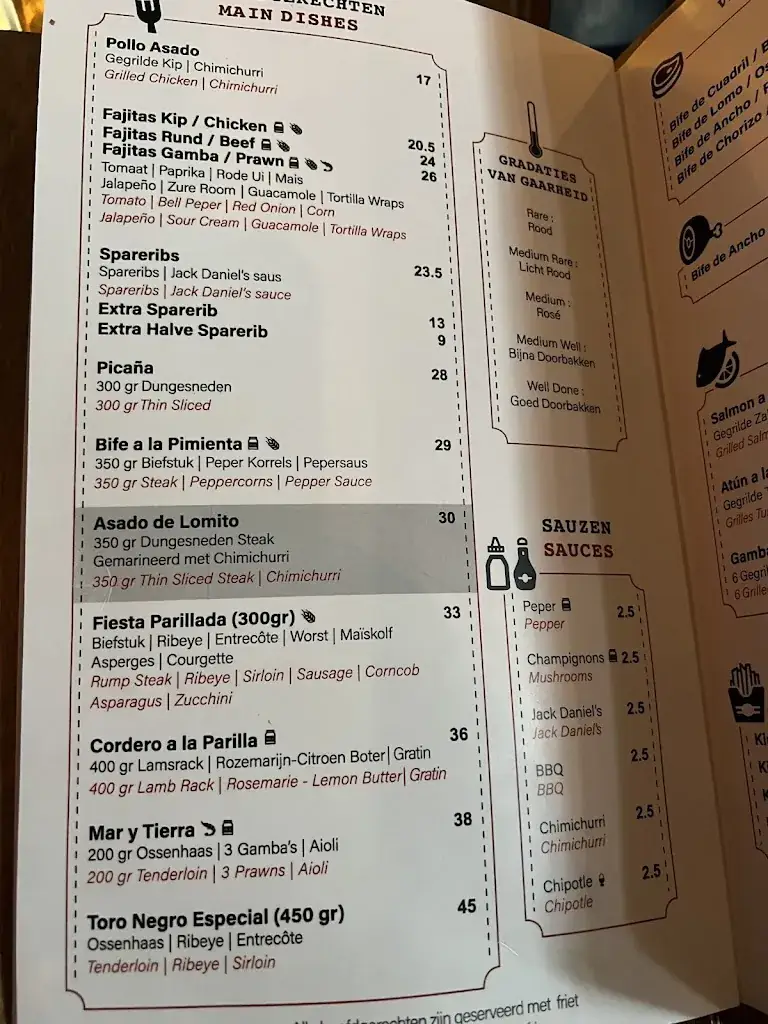 Menu_El Toro Negro_Oosterhout_image_1