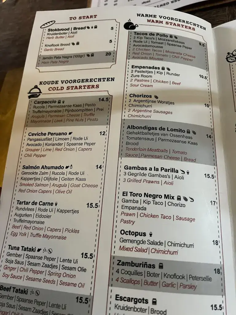 Menu_El Toro Negro_Oosterhout_image_2