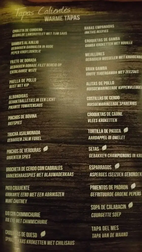 Menu_Restaurant La Cantina_Oosterhout_image_1