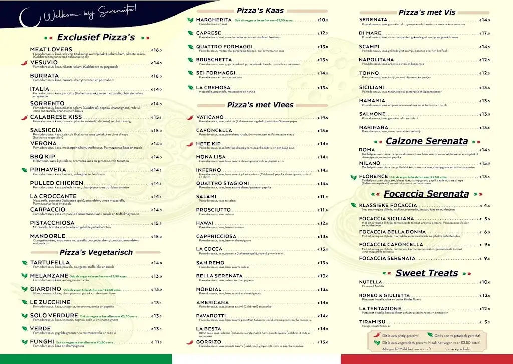 Menu_Serenata Italian Cuisine_Apeldoorn_image_1