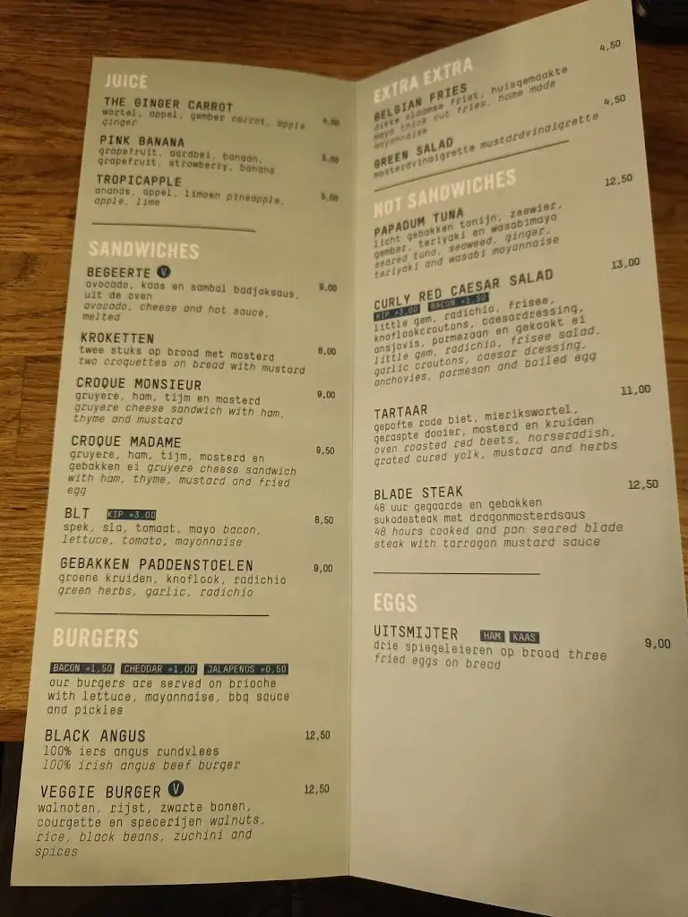 Menu_Café Restaurant Piet de Gruyter_Amsterdam_image_1