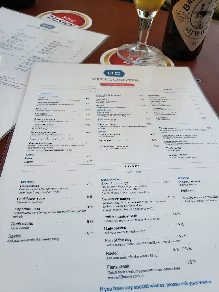 Menu_Café Restaurant Piet de Gruyter_Amsterdam_image_2