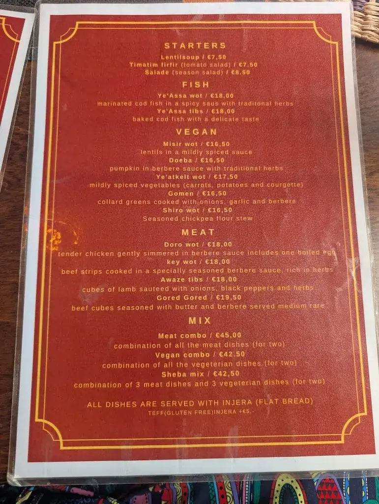 Menu_Queen of Sheba_Amsterdam_image_1