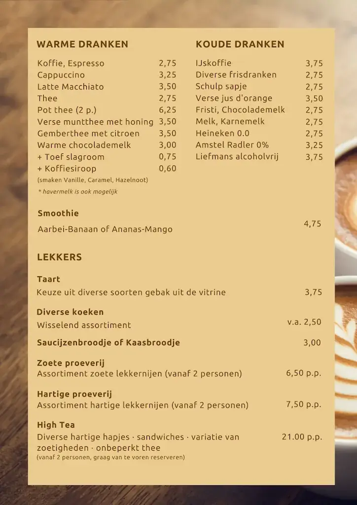 Menu_'t Koffiehuus Ugchelen - Lunchroom, koffie met gebak_Ugchelen_image_1