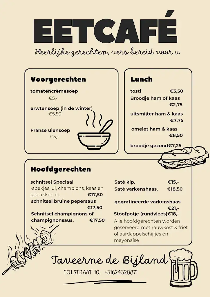 Menu_(Eet) Café Taveerne de Bijland_Tolkamer_image_1