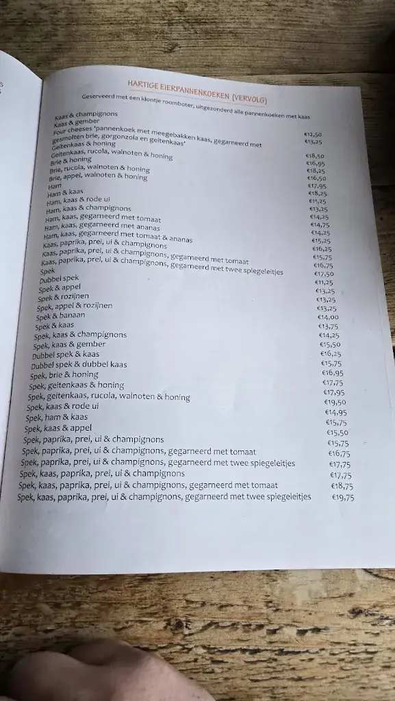 Menu_Pannenkoekenhuis Het Lingebosch_Vuren_image_1