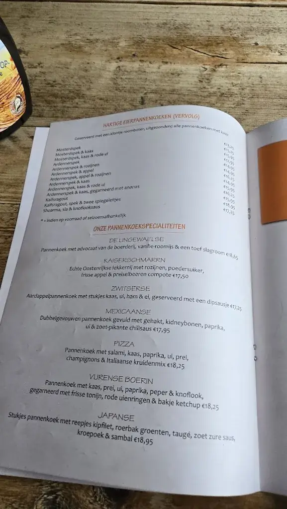 Menu_Pannenkoekenhuis Het Lingebosch_Vuren_image_2