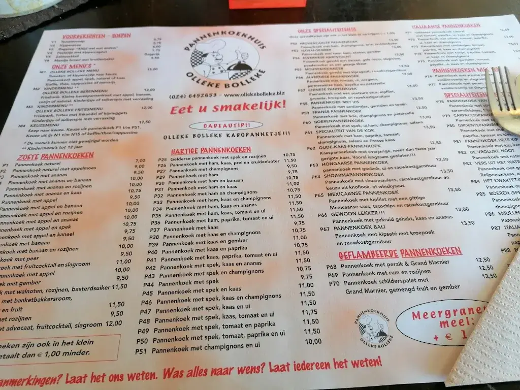 Menu_Pannenkoekhuis Olleke Bolleke_Wijchen_immagine_1