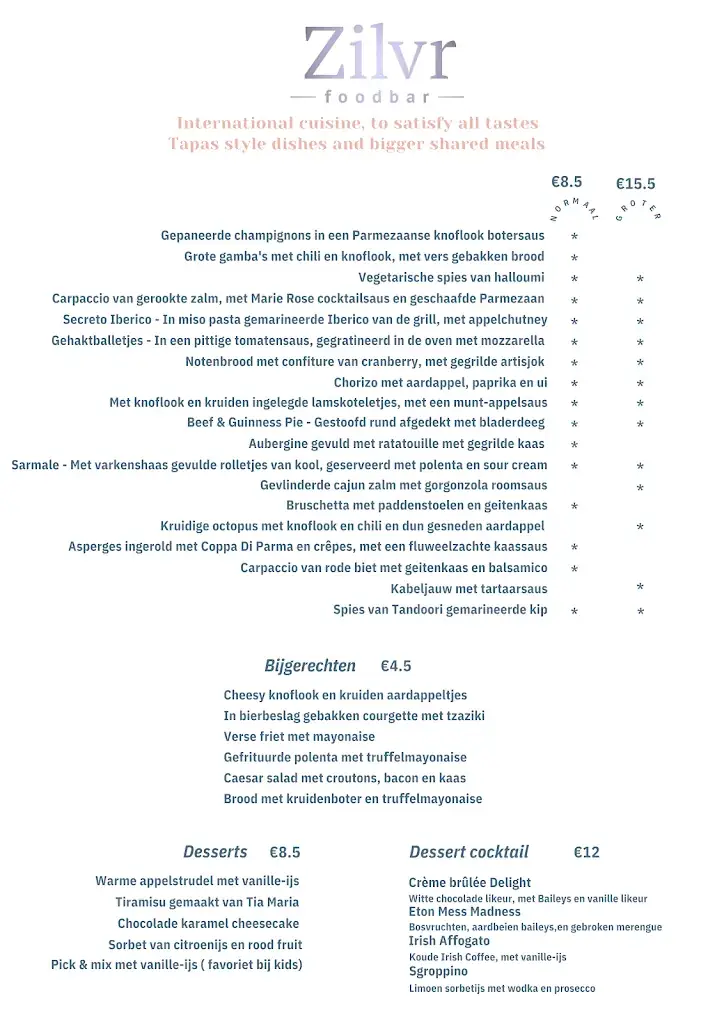 Menu_Foodbar Zilvr_Wageningen_image_1
