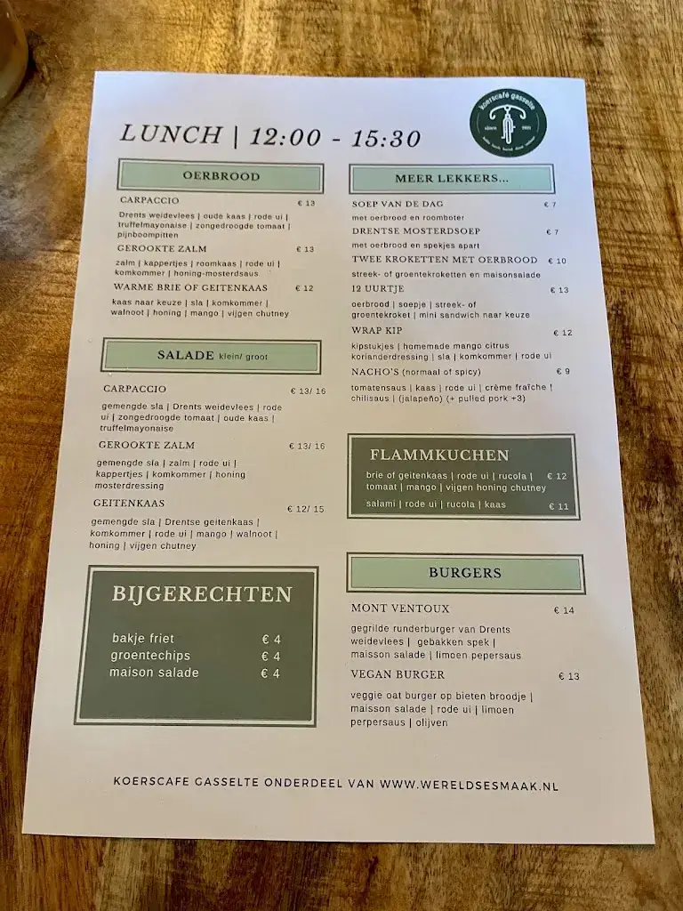 Menu_Koerscafé Gasselte_Gasselte_immagine_1