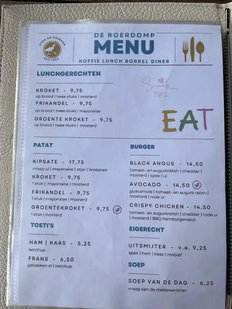 Menu_Eten & drinken de Roerdomp_Zevenhuizen_image_1