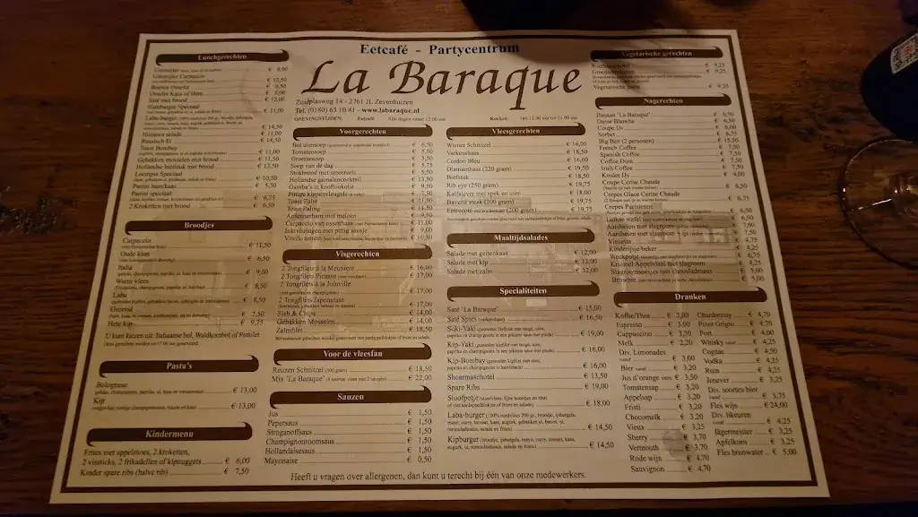 Menu_La Baraque_Zevenhuizen_image_2