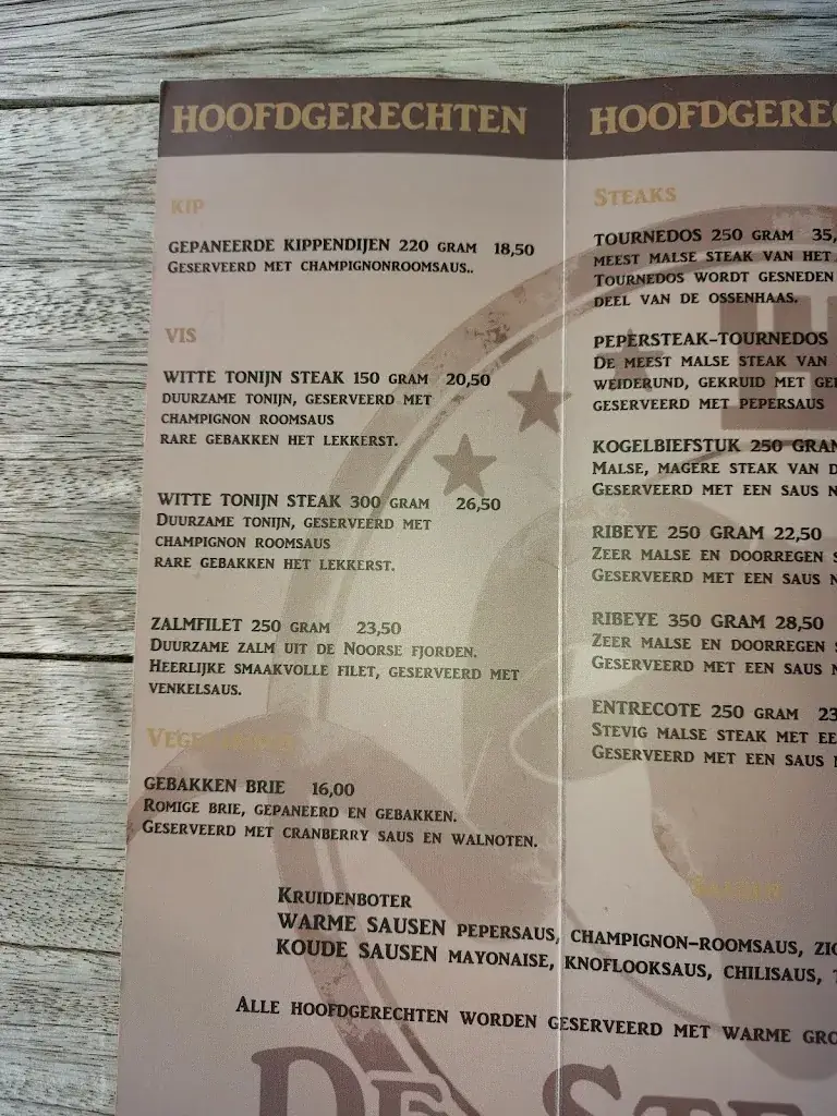 Menu_Het Drentse Steakhuis De Steakerij_Bellingwolde_imagen_2