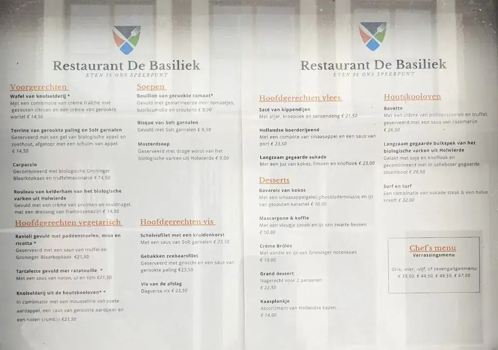 Menu_Restaurant De Basiliek_Appingedam_image_1
