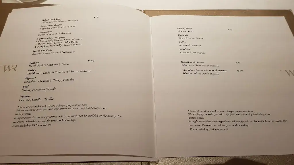 Menu_Restaurant The White Room by Jacob Jan Boerma_Amsterdam_image_2
