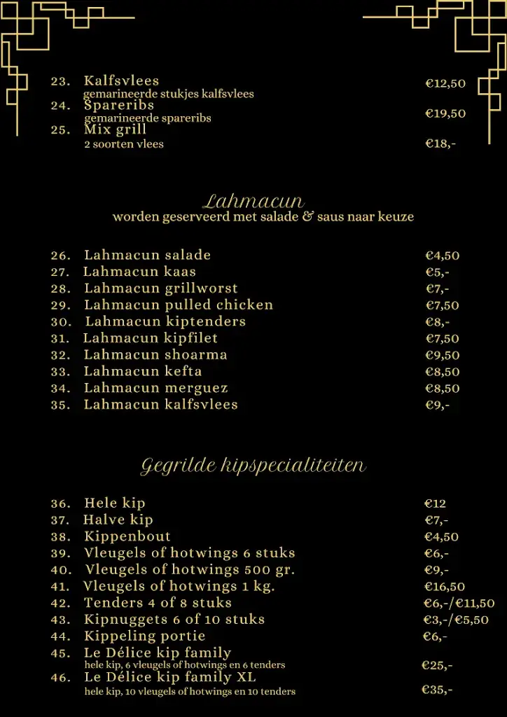 Menu_Le Délice Grill_Groningen_image_1