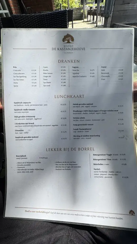 Menu_Bistro de Kastanjehoeve_Glimmen_image_1