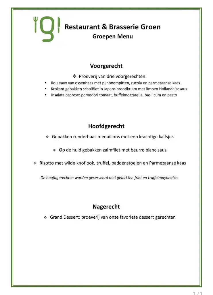 Menu_Restaurant & Brasserie Groen_Groningen_image_2