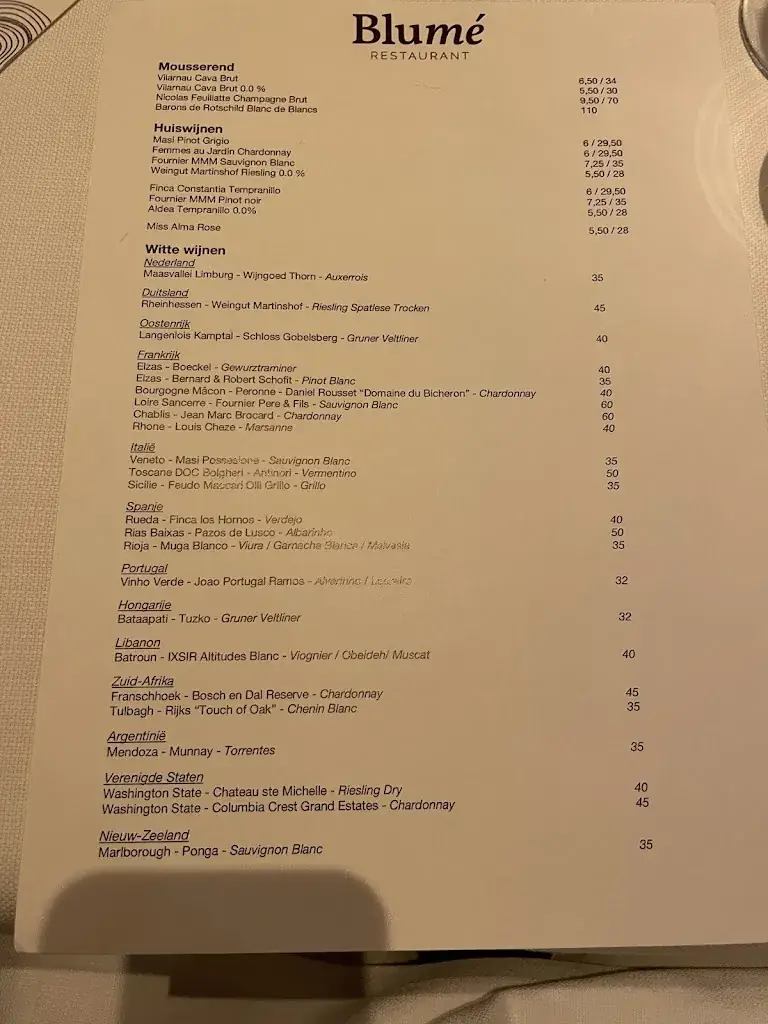 Menu_Restaurant Blumé_Groningen_image_2