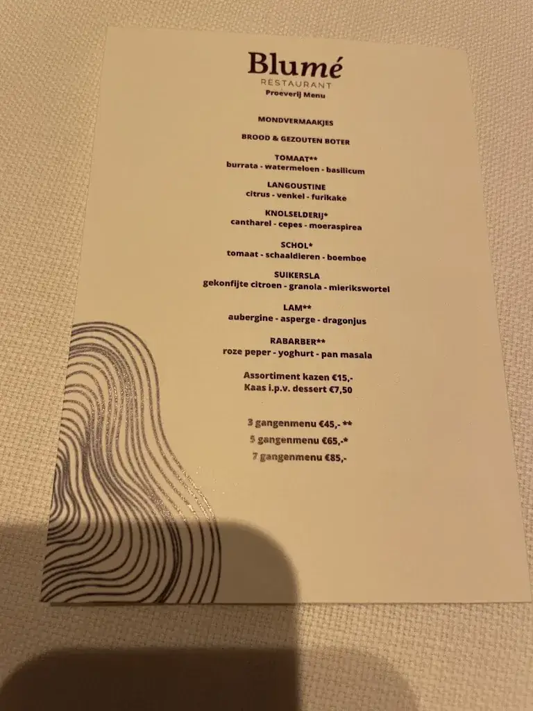 Menu_Restaurant Blumé_Groningen_image_3