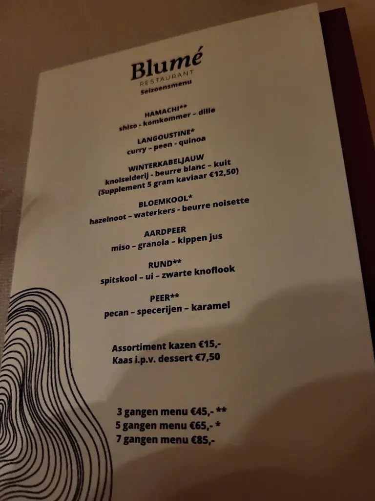 Menu_Restaurant Blumé_Groningen_image_4