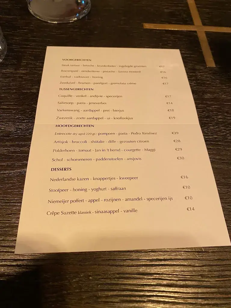 Menu_Restaurant Niemeijer_Groningen_image_2