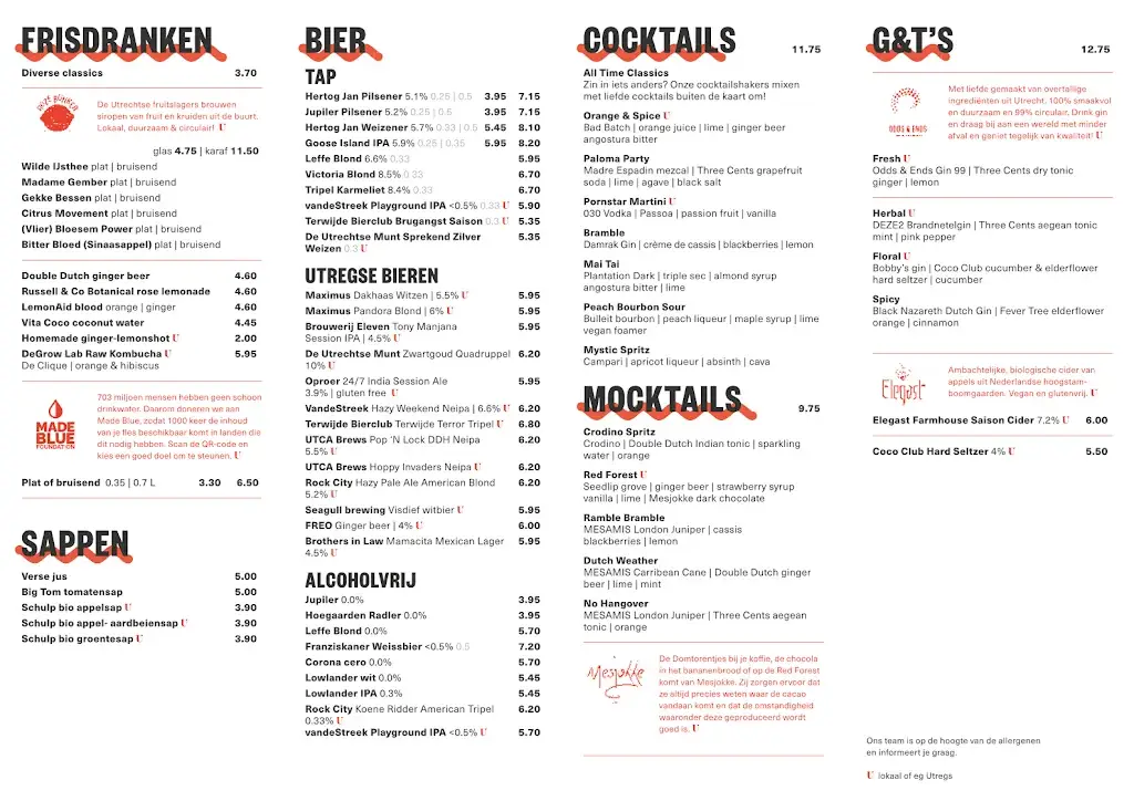Menu_De Utrechter Stadsbrasserie en Bar_Utrecht_immagine_2